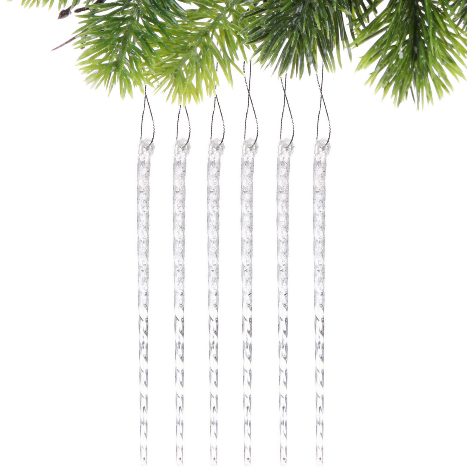 Подвеска "Снежный хрусталь" 18 см (набор 6 шт), Белый