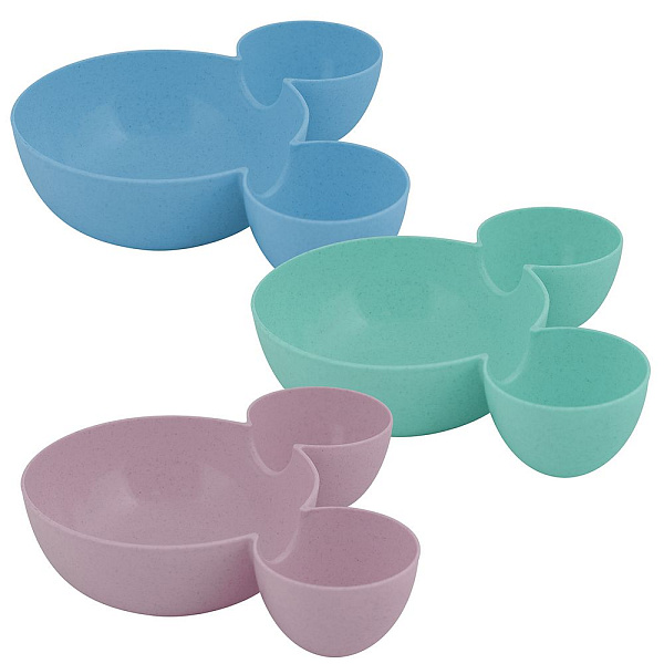 Детская тарелка "Маус". Размер 21х19 см. 3цв  