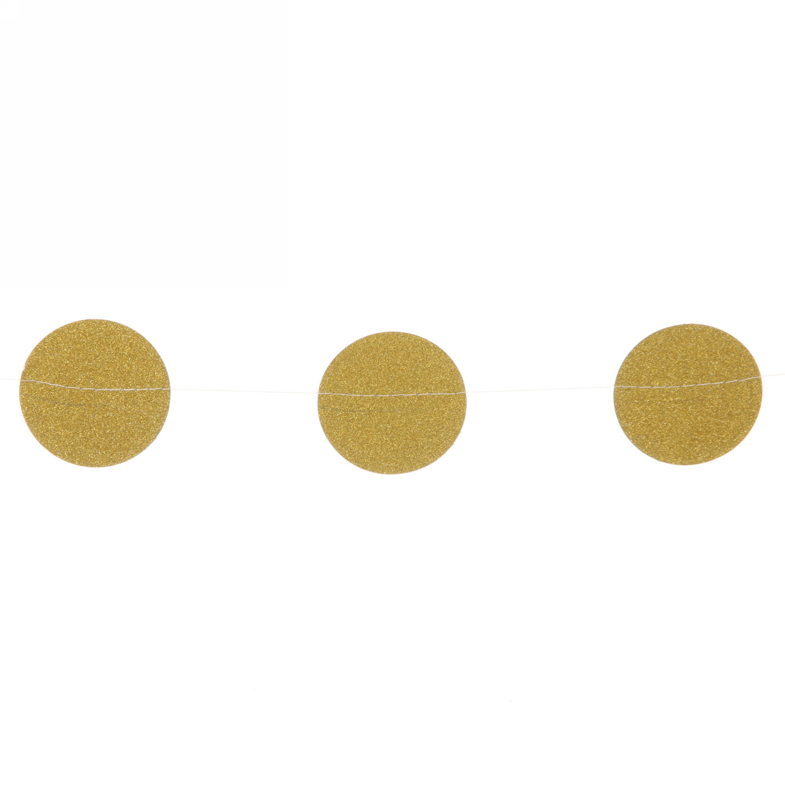 Растяжка "Вечеринка" 2,5 м 5 см Глиттер, (24 штук), золото