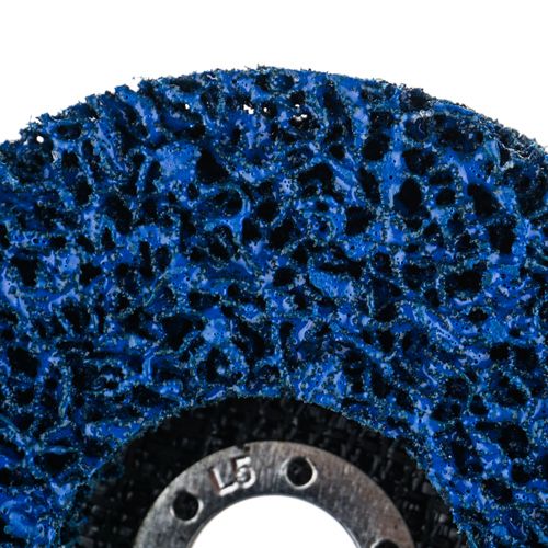 Круг шлиф. Барракуда 125*22. 2*15мм коралловый синтетический фибровый по краске для УШМ синий, средний, 1/100