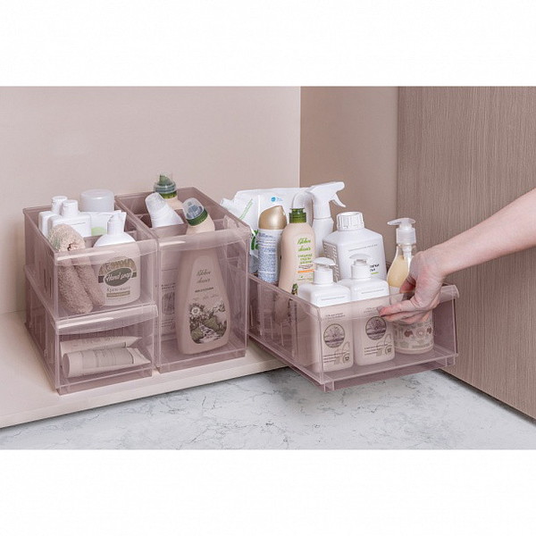 Контейнер универсальный для хранения "OPTIMA", коричневый, 24,2*45*12,9см, 11,5л