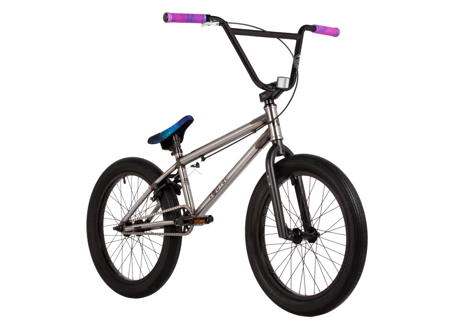 Велосипед NOVATRACK 20" BMX ZODIAC серебристый, сталь , рама 20", U-BRAKE