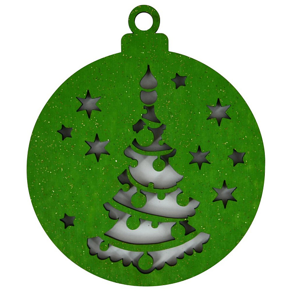 Набор деревянных новогодних елочных украшений (94 мм*80 мм) Набор 6 шт.  NEW