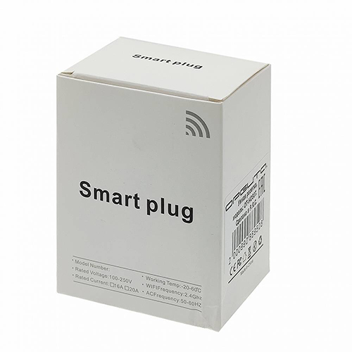 Розетка умная Орбита OT-HOS07, 1 гнездо, 16А, Wi-Fi