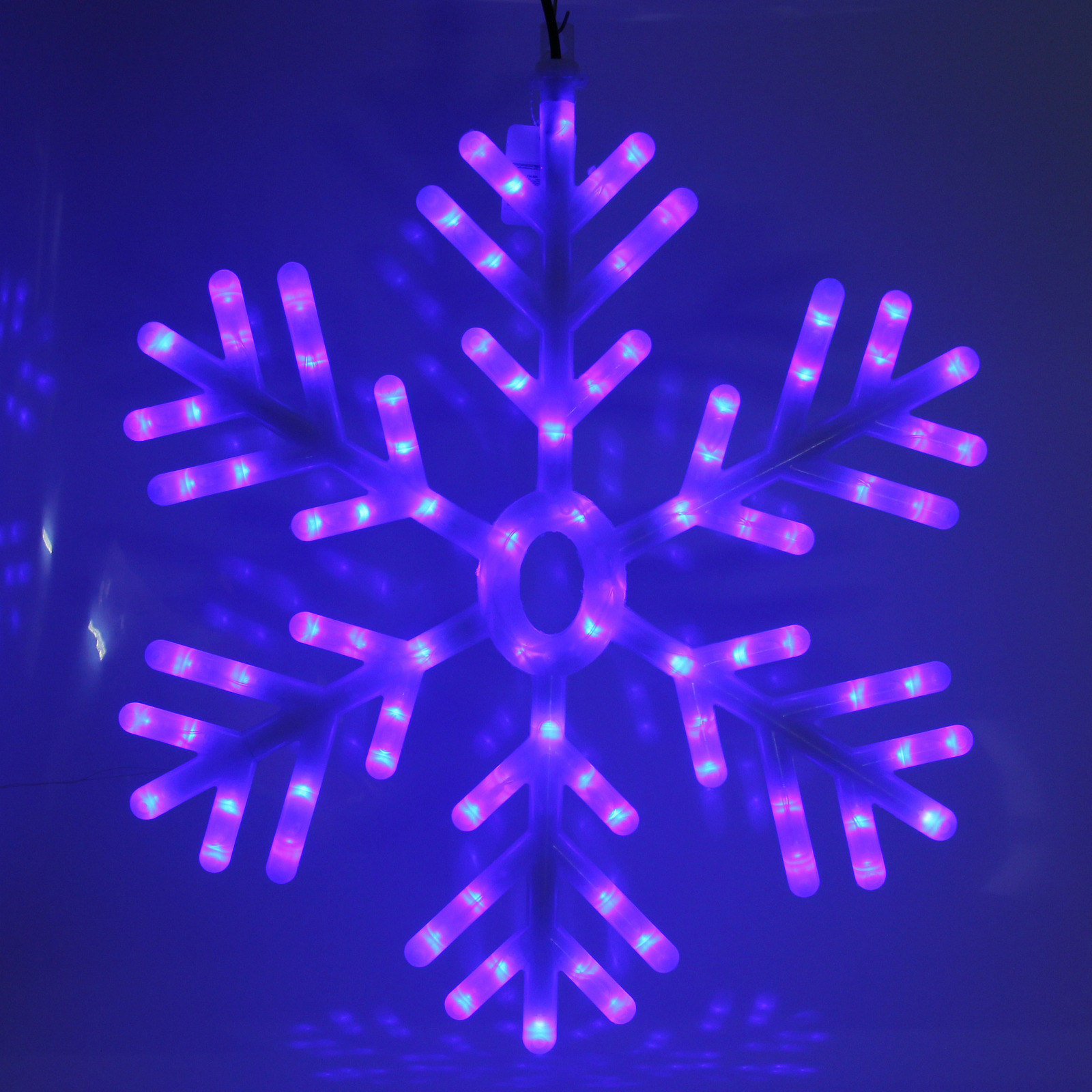 Фигура светодиодная "Морозная снежинка" 58 см, 258 ламп LED,авторежим, 220V, Синий/белый