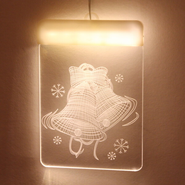 Гирлянда для дома БАХРОМА ш2,0м* в90/70см 36 ламп LED "3D Новый год",8 реж., с пультом Д/У, IP-20, Теплый белый (USB)