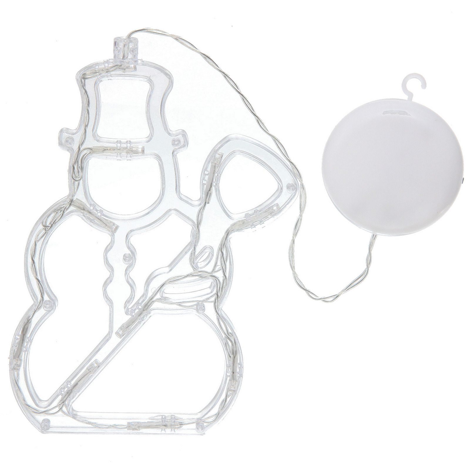 Фигура светодиодная "Снеговик" 13х18 см (батарейки 3 ААА), 1 реж, Теплый белый