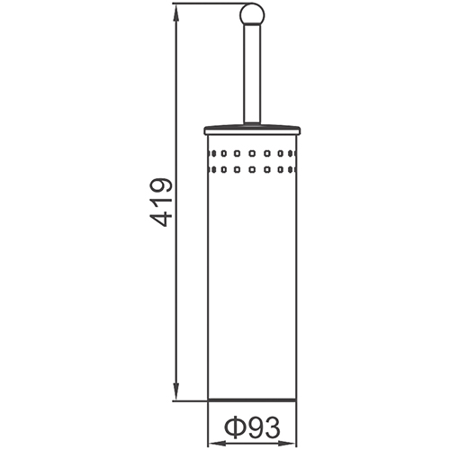 Ерш для туалета напольный Ledeme L902 хром