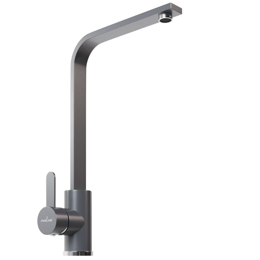 Смеситель для кухни 35к MIXLINE ML-GS14 (342) графит высок. излив