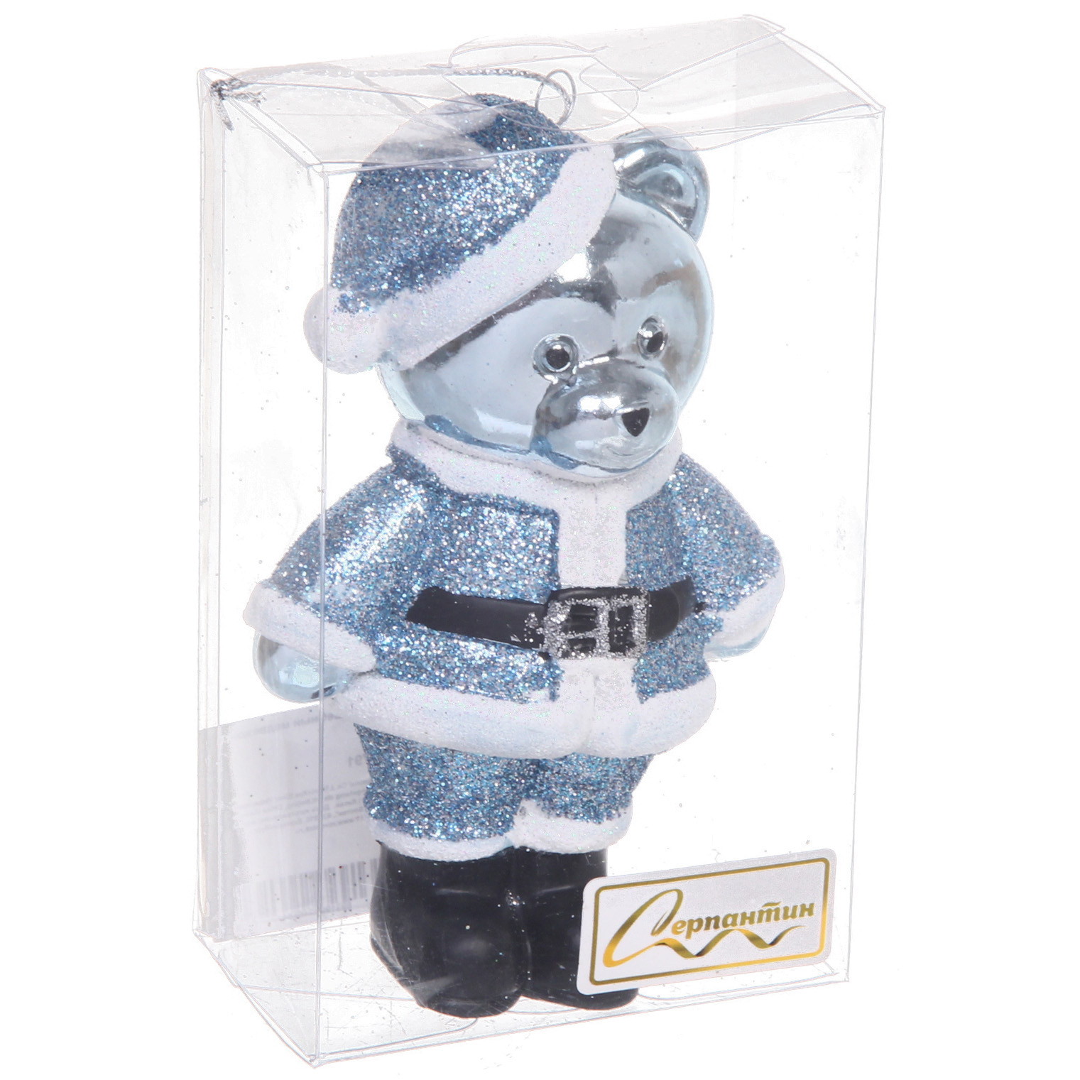 Ёлочная игрушка "Волшебный медвежонок" 8*5*12 см, голубой