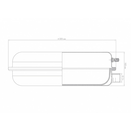 Расширительный бак 6 F, плоский, Джилекс