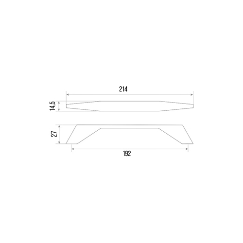 Ручка-скоба мебельная Trodos "9456" 192 сплав ЦАМ, черный матовый