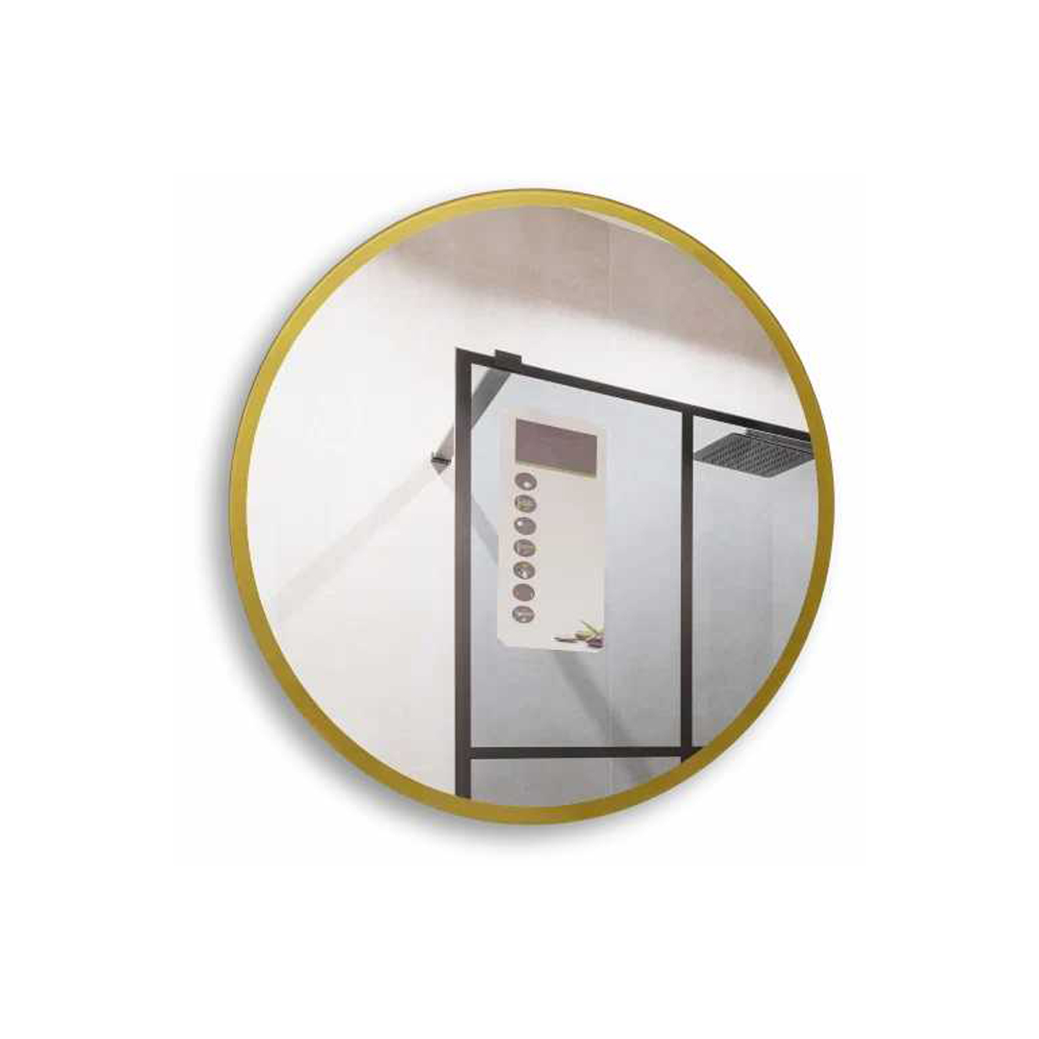 Зеркало MIXLINE, Ренуар, D400 без подсветки, золотое обрамление