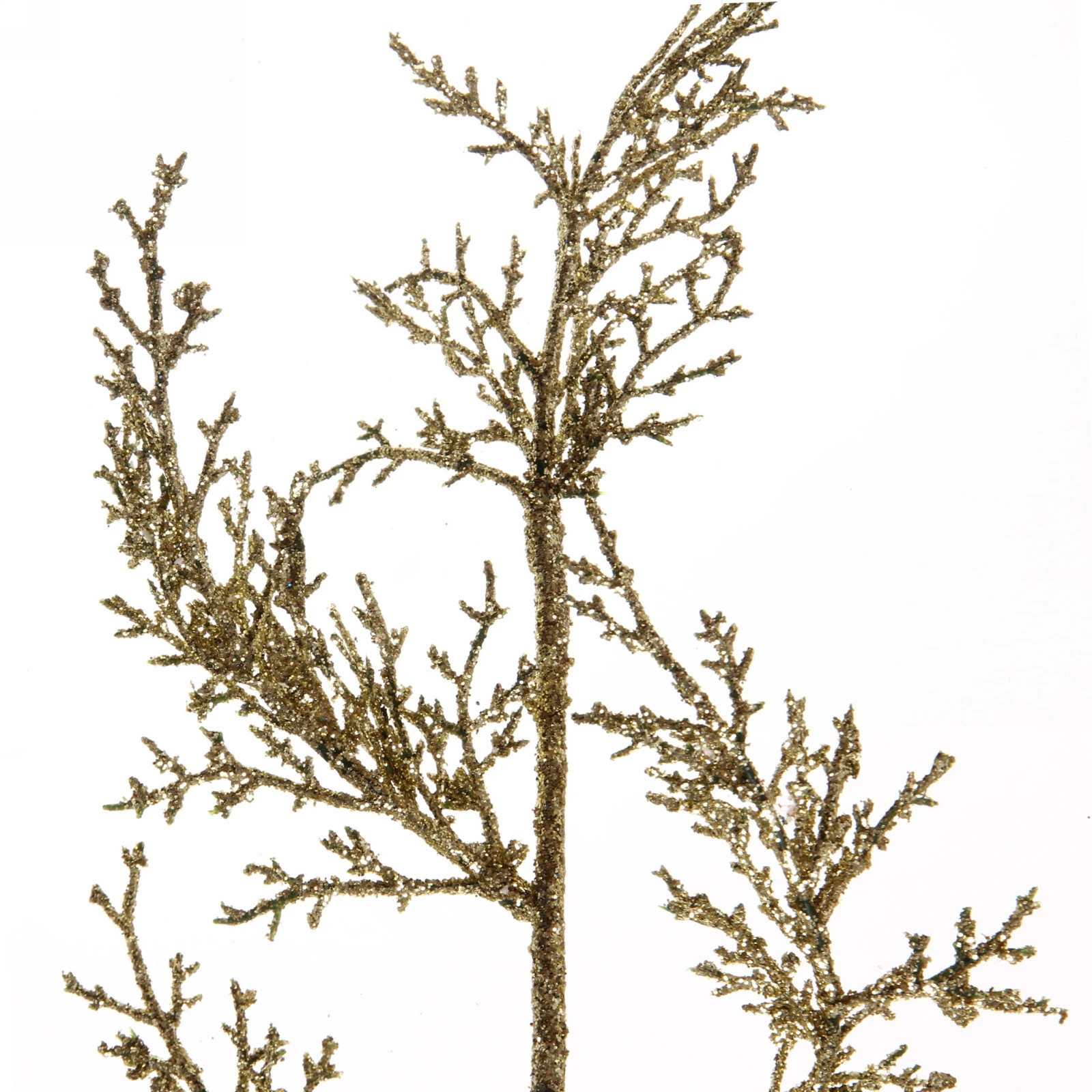 Ветка хвойная "Морозный иней" 50 см, Золото