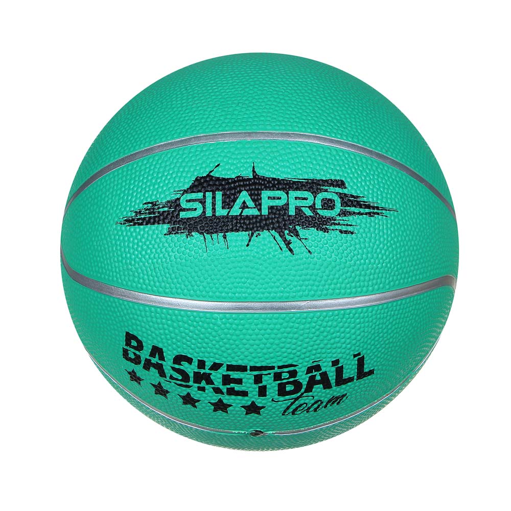 SILAPRO Мяч баскетбольный цветной 7 р-р, 24см, резина, 550г (+-10%)