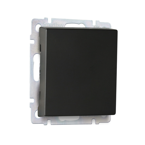 Выключатель проходной 1-клавишный 10А черный "Нептун" (SBE-05b-10-SW12-0)