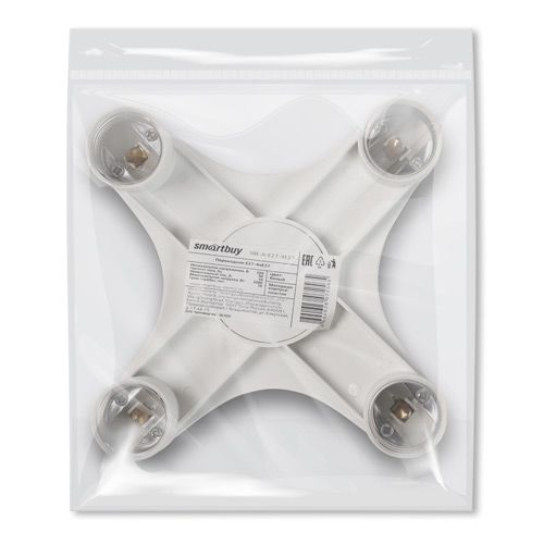 Переходник E27-4xE27, SBE-A-E27-4E27, белый