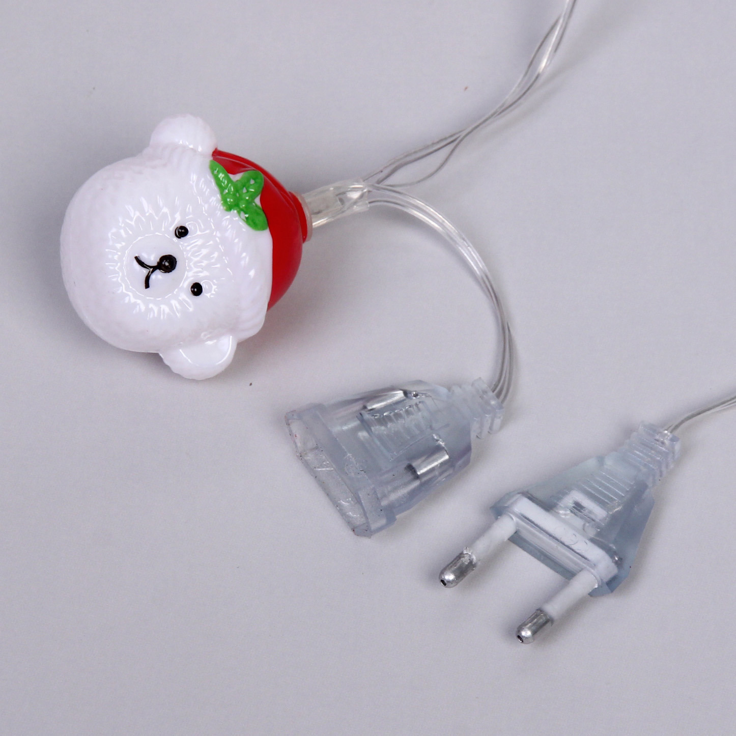 Гирлянда для дома "Медвежонок" 2м 10 ламп LED, 5*4 см прозр.пров.,1 реж, IP-20, Белый (возможность соединения)