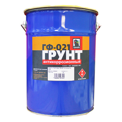 Грунт ГФ-021 светло-серый 6кг антикоррозионный (ТРИОЛЬ) ГОСТ (1/1)