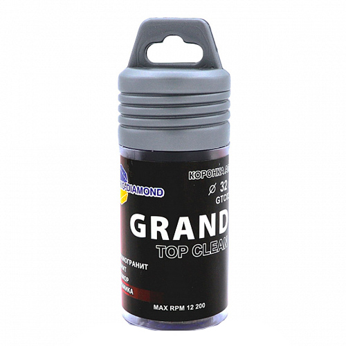 Коронка алмазная по керамограниту 32 мм, М14, Grand Top Clean