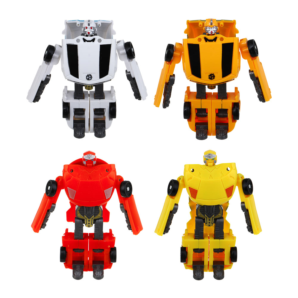 ИГРОЛЕНД Робот трансформирующийся "Герой города", высота 11 см,  ABS, 10,5х3,7х19 см, 4 дизайна