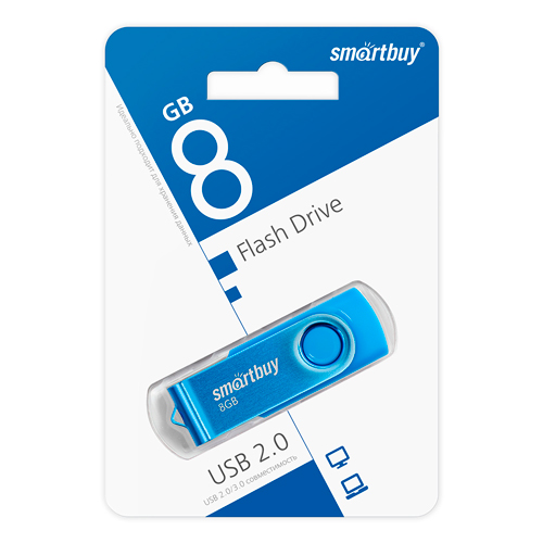 UFD 2.0 Smartbuy 008GB Twist Blue (SB008GB2TWB)