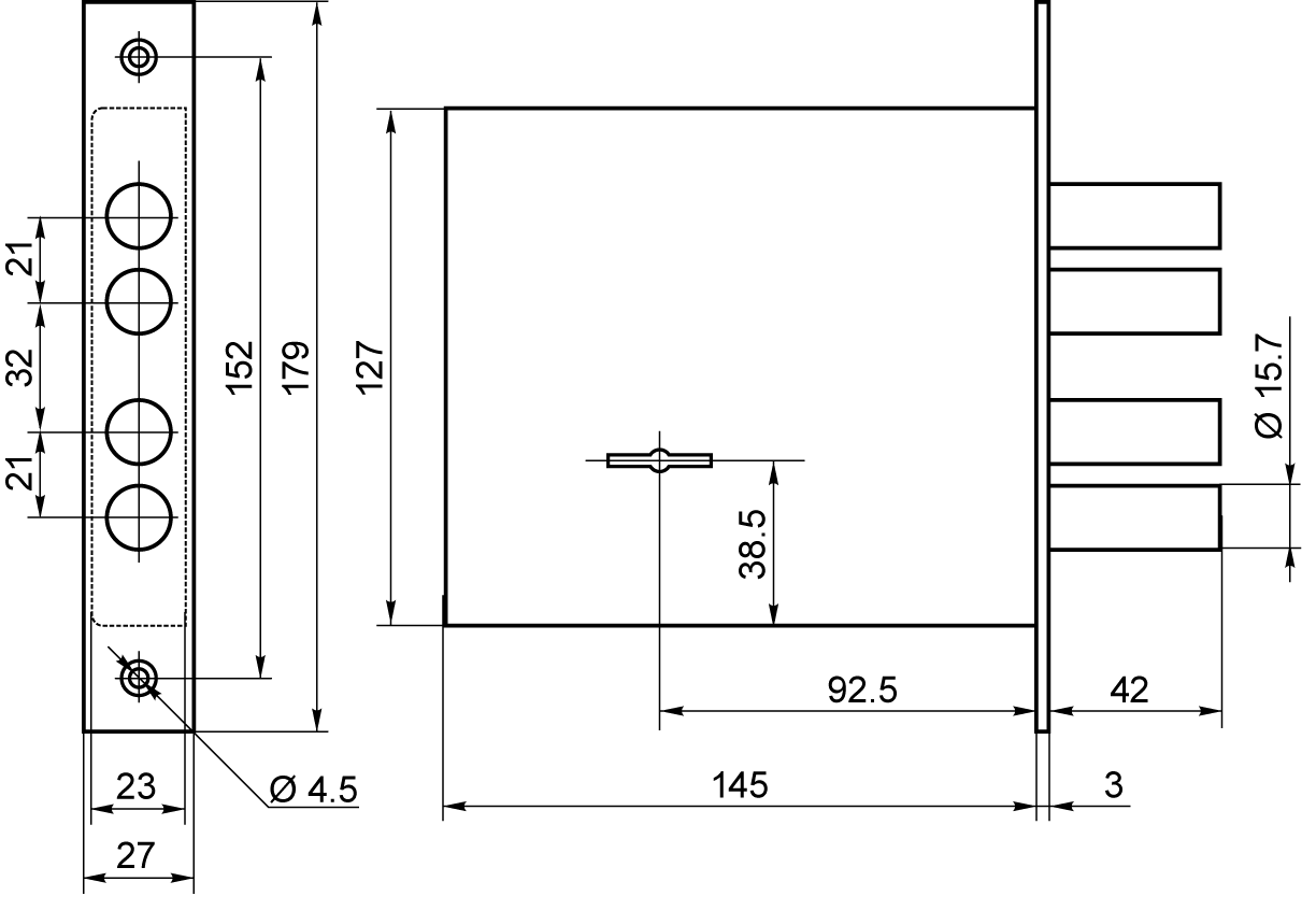 Рязань ЗВ 8-8 К/15 "BORDER" 82100 Замок врезной тяж (12)