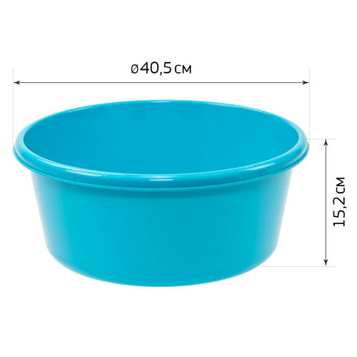 Таз круглый 14 л IDEA М 2514, бирюзовый