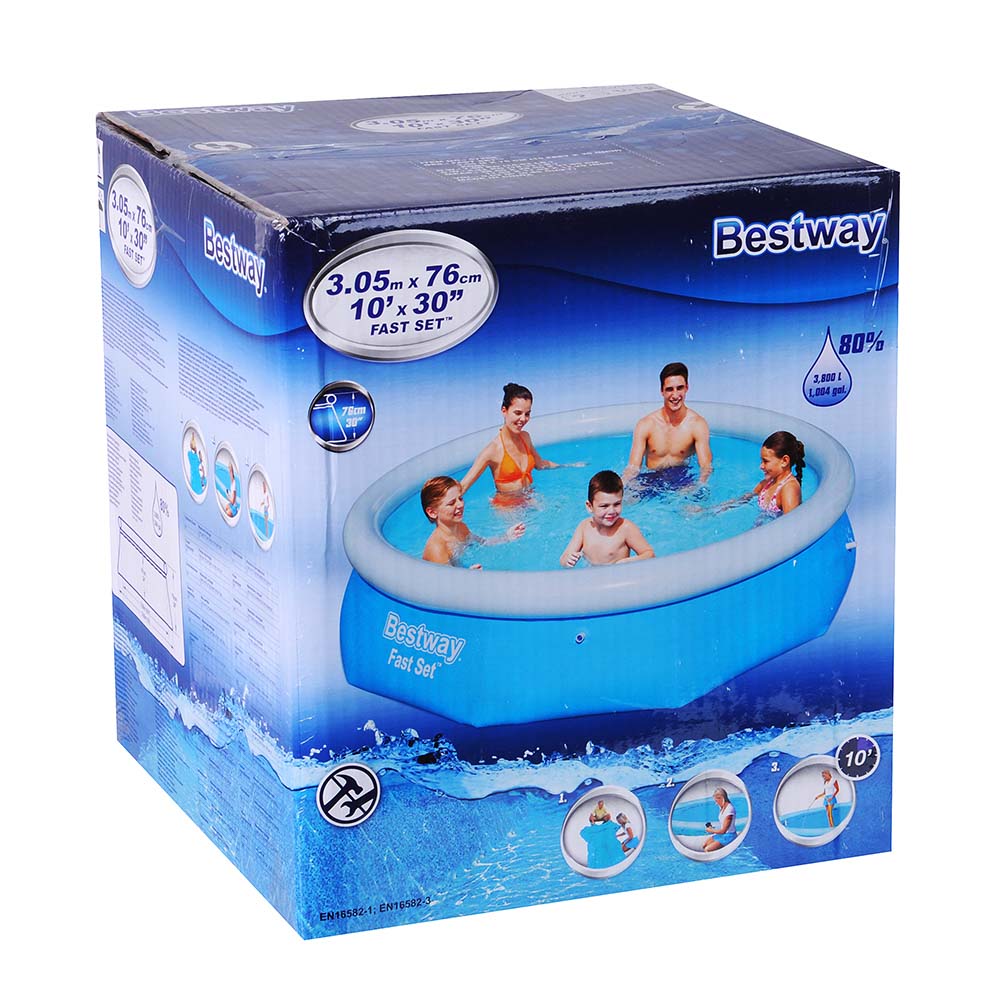 BESTWAY Бассейн с надувным бортом 305х76см, 3638л, 57266