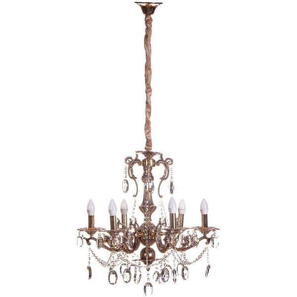 Люстра подвесная в стиле барокко "Аngelo" 6*40Вт Е14 8036 золото