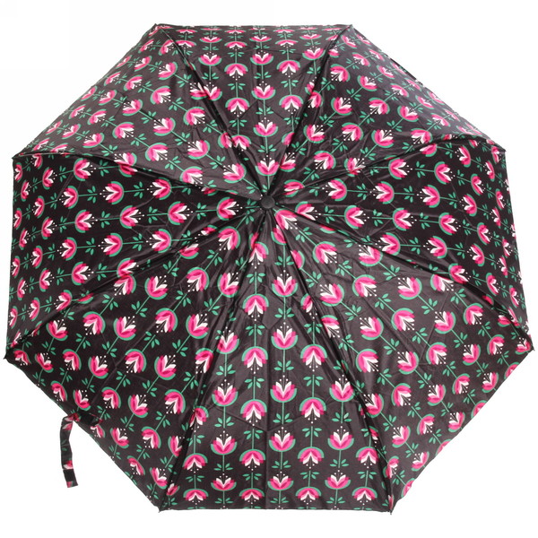 Зонт женский полуавтомат "Ultramarine - Венера", микс 6 цветов, 8 спиц, d-100см, длина в слож. виде 28см, голубые цветы