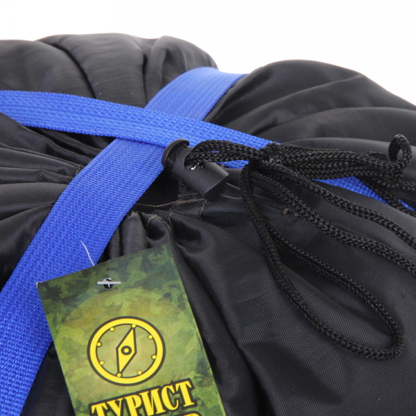 Спальник одеяло с капюшоном 220*85см 2000гр серо-синий +0С