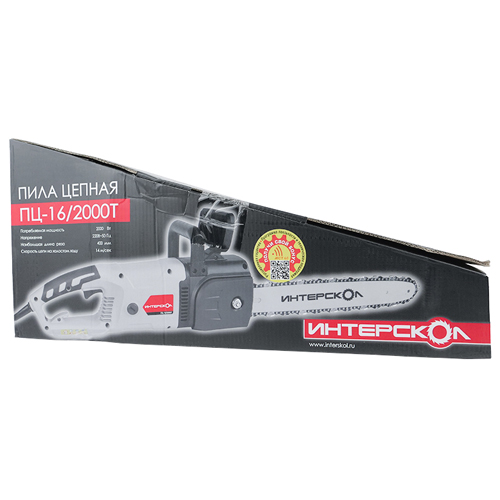 Пила электрическая цепная ПЦ-16/2000 Т, 2000 Вт, 3/8",16", (91 VG - 57E), А 041, Интерскол