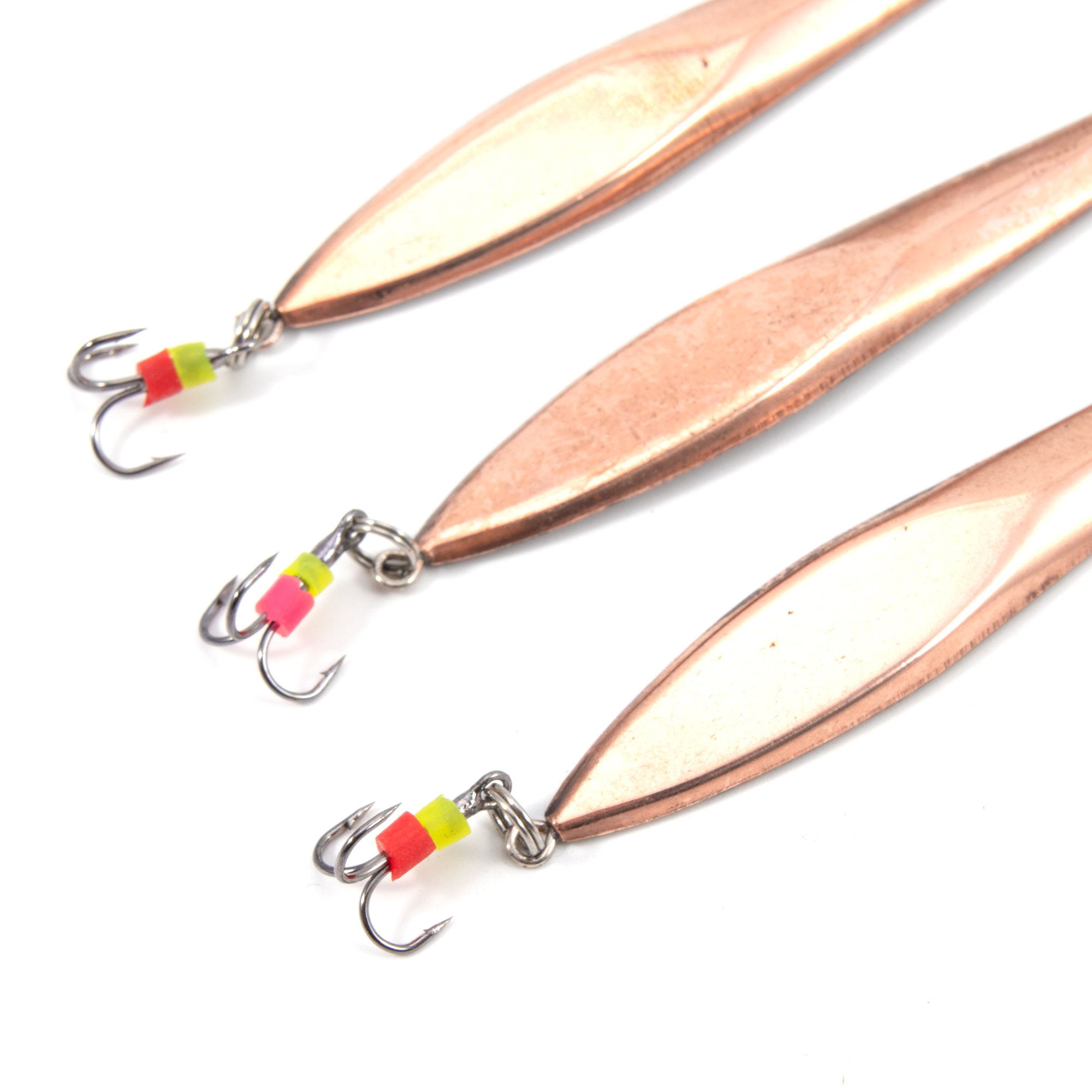 Блесна вертикальная "Яман" Щучья с тройником, размер 70 мм, вес 11,5 г, цвет медь (уп.3 шт.)/150/