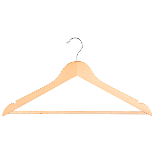 Вешалка деревянная с перекладиной, эконом