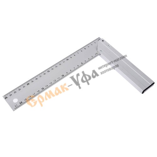 Угольник столярный алюминиевый литой 250мм ЕРМАК, 1/60