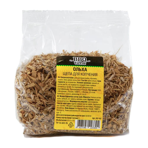 Щепа BBQ time, ольха 0,5 л