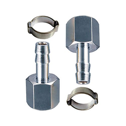 Переходник 1/4"F на елочку 6мм с обжимным кольцом 6x11мм блистер, FUBAG