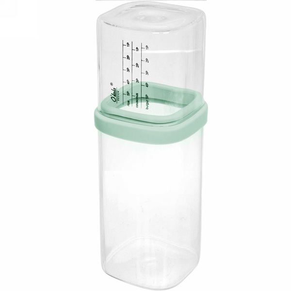 Банка для продуктов стеклянная 700мл "O'lala" с мерный стаканом