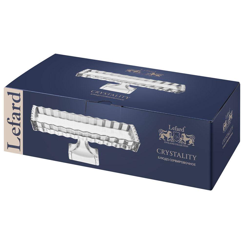 БЛЮДО СЕРВИРОВОЧНОЕ, CRYSTALITY, НА НОЖКЕ 28, 5*15*9 СМ