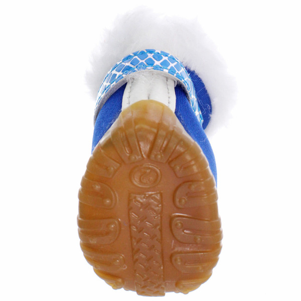 Ботинки зимние для животных "МОДНЫЙ БРО", на липучке, цвет синий, размер 2, 4,5см