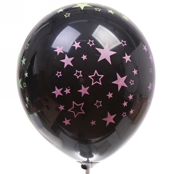 Воздушные шары  5 шт, 12"/25см "Звёздный вечер"