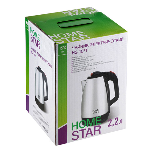 Чайник Homestar HS-1051, 2,2 л, стальной