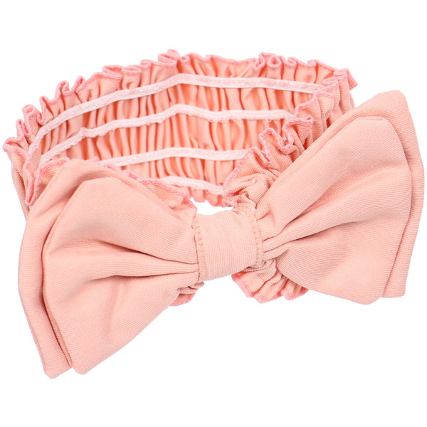 Повязка на голову косметическая "ДАЙМОНД РУШ", бантик, цвет белый, пудровый, небесный и лиловый, 20*7см (ZIP пакет)