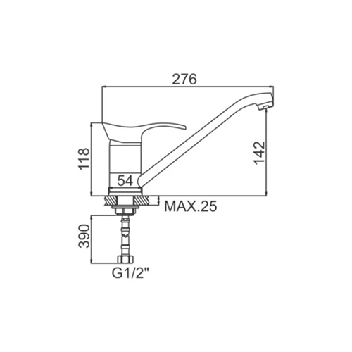 яяяСмеситель для кухни LEDEME 4901 шар  /F4901/