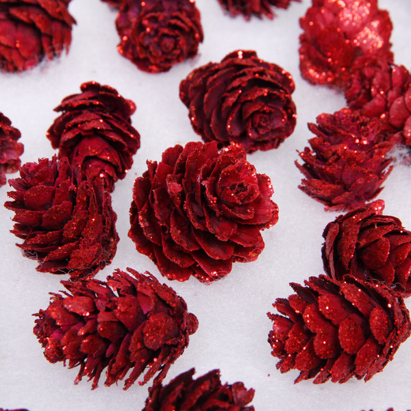 Композиция для декора "Лесное удовольствие" 11*11*14 см (130 гр), красный