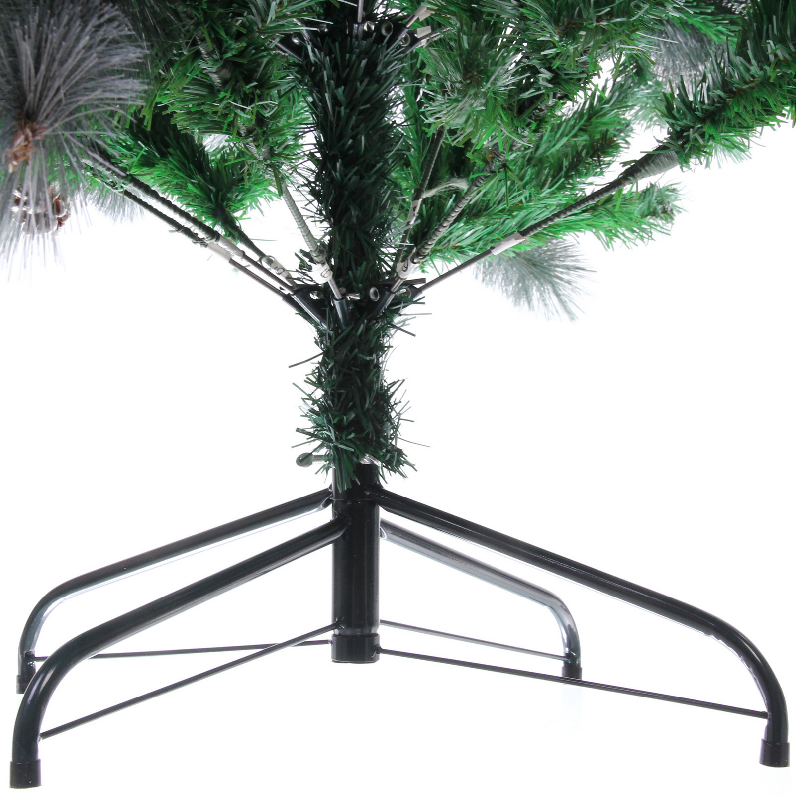 Ёлка "Богемия" 210 см, ПВХ+Леска, шишки, белое напыление (960 веток)