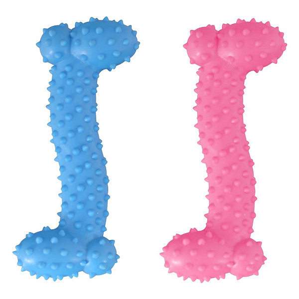 Игрушка-грызунок для собак "Косточка". Размер 10х4 см. 2цв 