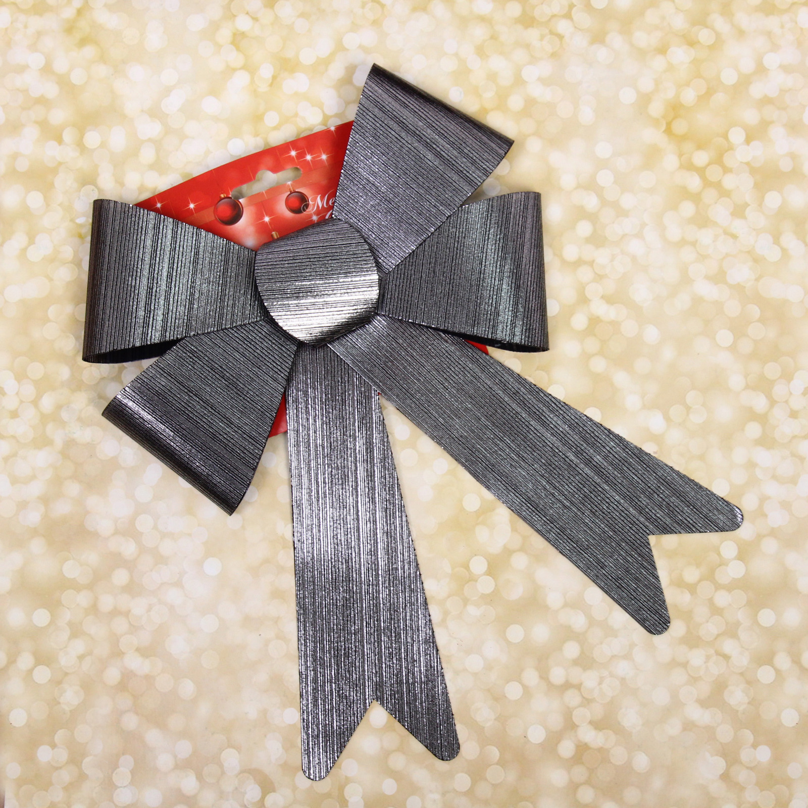 Бант на ёлку "Элегант" 23*29 см, Черная ночь