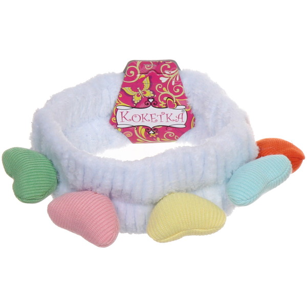 Повязка на голову "Кокетка - Сердечки", микс 6 цветов, 20*6см